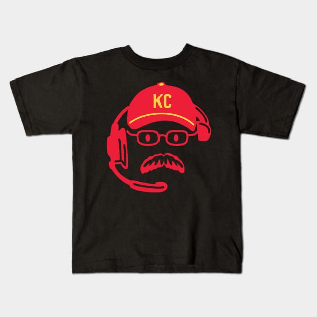 Kansas City Chiefs Andy Reid Kids T-Shirt by RetroZest